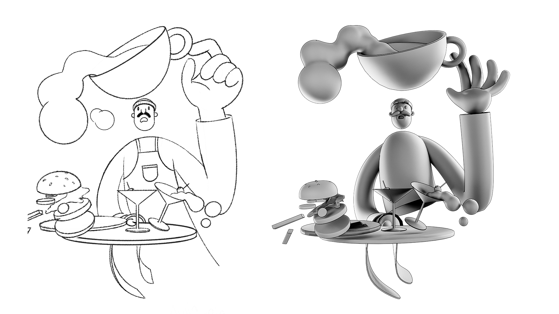 Stess_in_der_Gastro_BA_Skizze